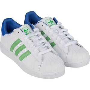 ADIDAS G99861 Originals Superstar 2 White/Green/Blue‎ ATHLETIC SHOES 19 10088
